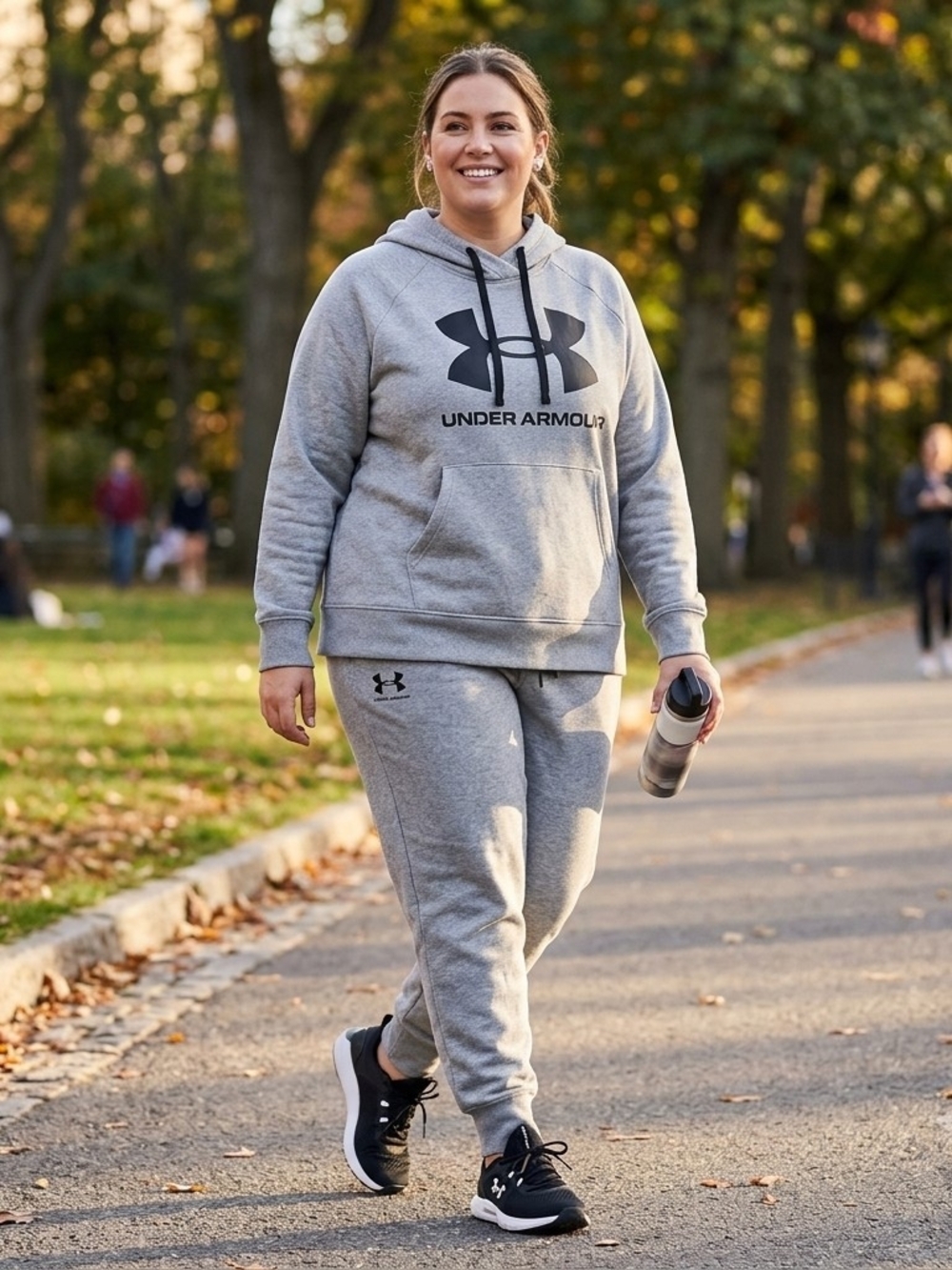 Under Armour Gray Logo Hoodie - Pullover Sweatshirt Jogger Set Size 2X